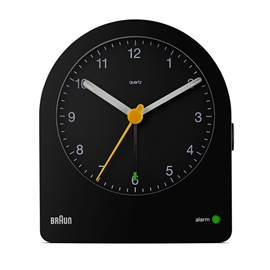 Braun BC22B Analog vekkerklokke med nattlys og snooze, svart